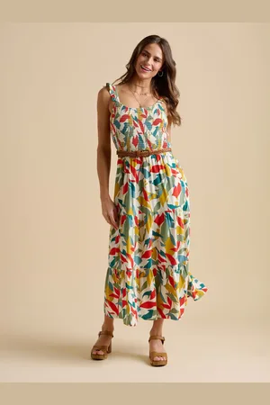 Brakeburn Falling Leaves Maxi Dress46