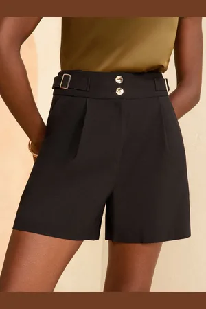Love & Roses Tab Tailored Button Shorts36