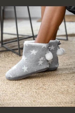 Pour Moi Star Knit Faux Fur Lined støvletter Hjemmesko5-6