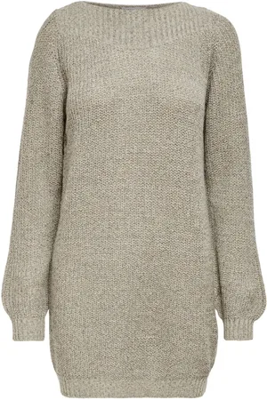 JDY Slash Neck Strikket Mini Jumper KjoleL