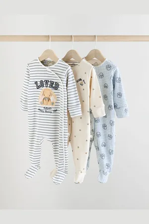 Next Baby 100% bomuld sovedragter 3 Pakke (0mnds-2år)6 - 9 måneder (68 - 74cm)