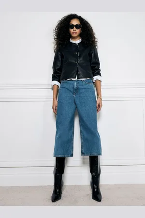 River Island Denim High Rise Culottebukser 100% Jeans46
