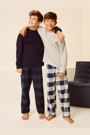 Next 2 Pack Long Sleeve Woven Check 100% Cotton Pyjamas (3-16yrs)8 år ( 128 cm)