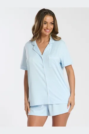 Loungeable Super Soft Jersey Rib Traditional Short Sleeve Setsmall