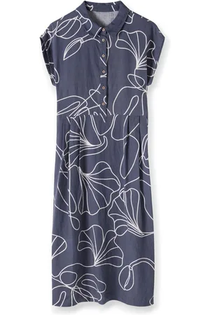 CELTIC & CO. Grown On Sleeve 100% Linen Midi Dress42