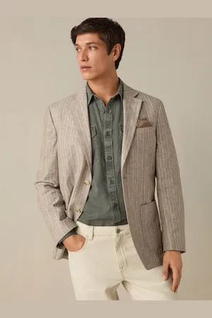 Next Cotton Linen Blend Stripe Blazer42r