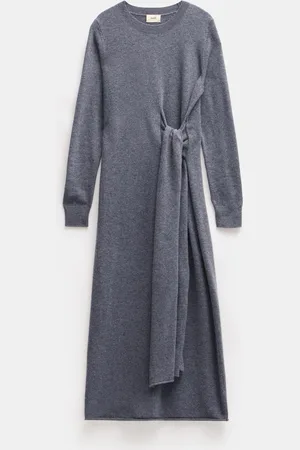 Hush Puppies Tilly Tie Waist Merino Wool Midi Jumper DressXS
