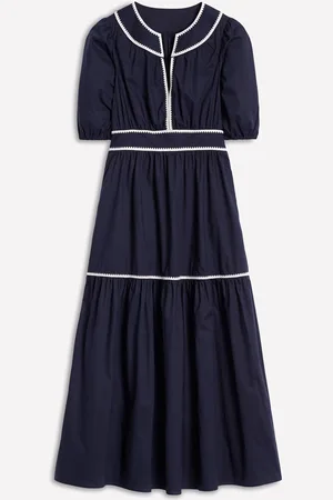 Boden Rhea Embroidered Midi 100% Cotton Dress38