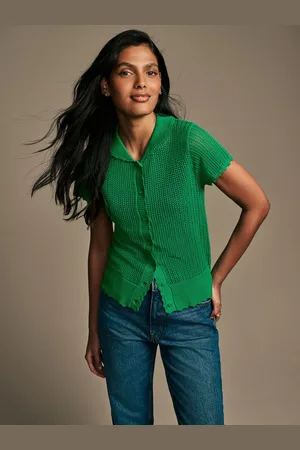 Laura Ashley Button Down hæklet topxsmall