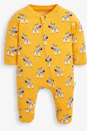 JoJo Maman Bébé Print Zip Cotton Baby Sleepsuit3 - 6 måneder (62 - 68cm)