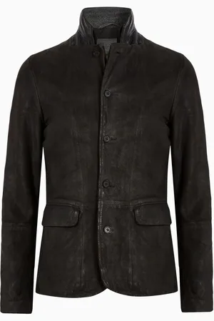 AllSaints Allsaints Grey Survey Læder BlazerXXL