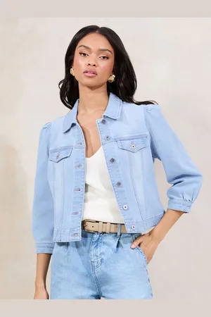 Lipsy London Collarled Bracelet Sleeve Denim Jacket46