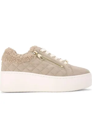 Carvela Connected Zip Faux Fur Borg Trainers