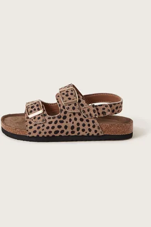 Monsoon Leopard Print Buckle Sandalsuk4eu37