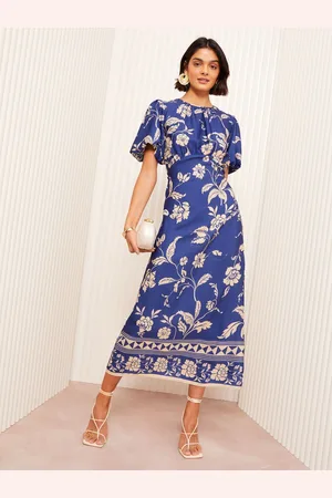 Friends Like These Satin Pufærme Midi Kjole40