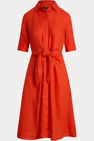 Ralph Lauren Wakana 100% Hør Med bælte Skjortekjole44