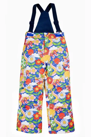 Frugi Flower Print Cotton/Linen Mix Snow And Ski Salopettes6 - 7 år (116 - 122cm)