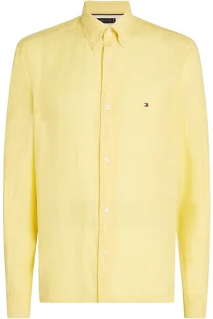 Tommy Hilfiger Normal pasform Essential Stribet 100% Hør SkjorterMiddel