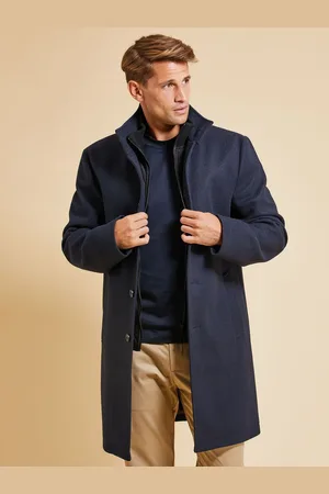 Threadbare Luxe Funnel Neck Coat with Mock LayerS