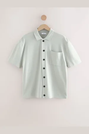 Next Relaxed Fit Premium Short Sleeve Knit Button-Through Polo ShirtX-Large