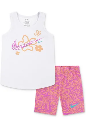 Nike Little Kids Wild Flower T-Shirt and Bike Shorts Set110116cm
