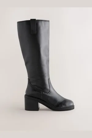 Next Forever Comfort Square Toe Chunky Knee High Boots