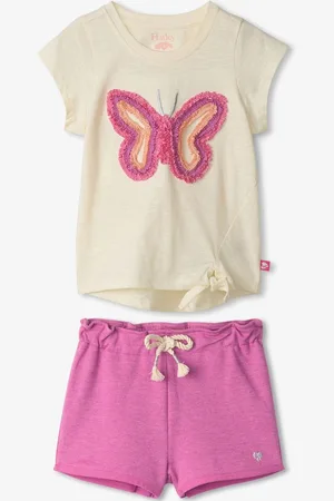 Hatley Purple Butterfly T-Shirt and Shorts Set122128cm