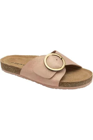 Dunlop Ladies Single Large Buckle Footbed Sandals