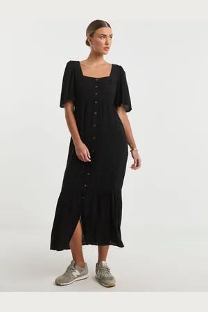 Simply Be Rynket Knapper Maxikjole38