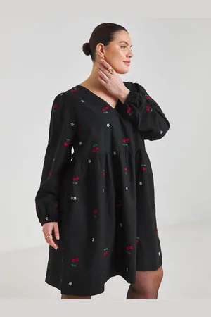 Simply Be Embroidered Cherry Skater Dress52