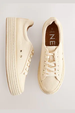 Next Forever Comfort Round Toe Espadrille Lace Up Trainerseu385