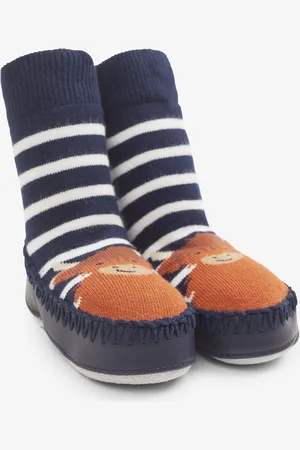 JoJo Maman Bébé Moccasin slipper-sokker2 - 4 år (92 - 104cm)