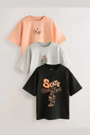 Next Relaxed Fit Graphic Tryk Kortærmet 100% Bomuld T-shirt 3 Pakke (3-16år)152158cm