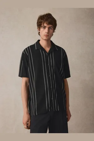 Next Tekstureret Stribet Jersey SkjorterStor