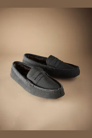 Next Signature Suede Fur Faux Lined Moccasin Slippers