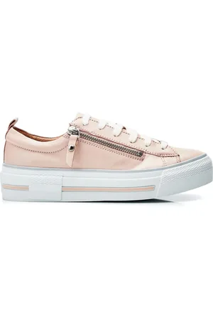 Moda In Pelle Filician Zip & Lace Chunky Slab Sole Trainers
