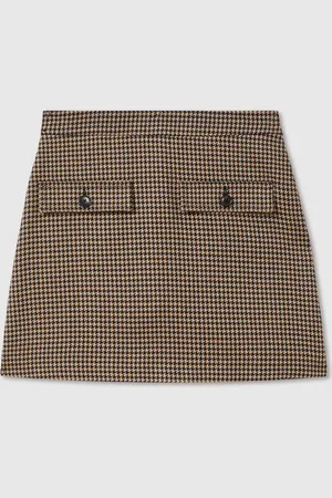 Reiss Lena Dogtooth ternet mininederdel med uld40