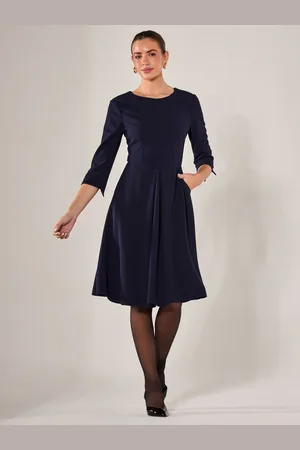 Jolie Moi Round Neck 3/4 Sleeve Midi Dress42