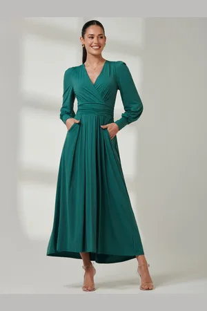 Jolie Moi Wrap Bodice Super Smooth Jersey Maxi Dress42