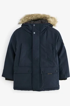 Next Faux Fur Trim Hooded Padded Parka Coat (3-16yrs)10 år (140cm)
