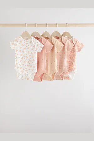 Next Kortærmet Baby 100% Bomuld Sparkedragt 5 Pakke9298cm