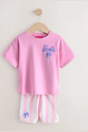 Next Barbie Short Sleeve 100% Cotton T-Shirt and Cycle Shorts Set (3mths-7yrs)2 - 3 år (92 - 98cm)