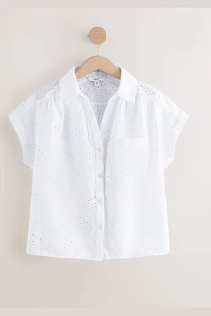 Next Short Sleeve Broderie Shell Shirt