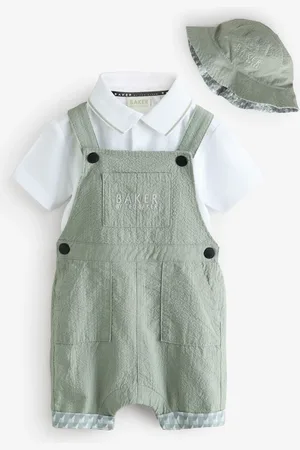 Ted Baker Seersucker Dunagrees, Polo og Hatte og huer Set8086cm