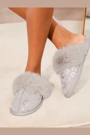 Lipsy London Super Soft Mule Nattøjshjemmesko i imiteret pelsS
