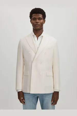 Oscar Jacobson Linen-Wool Twill Double Breasted Blazer38