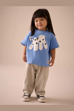 Next Kortærmet 100% Bomuld T-shirt og bredt Bukser