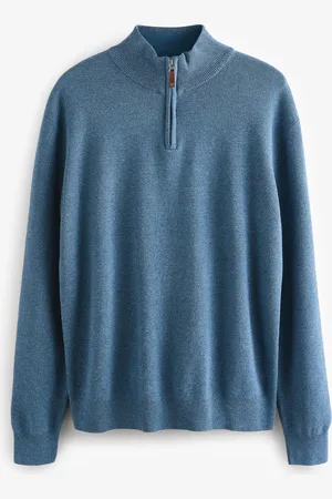 Next Normal pasform 100% Bomuld Premium Quarter Zip TrøjeM Reg