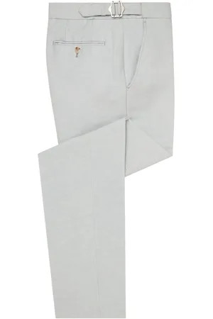 Remus Tapered Fit Linen-Blend Formal Trousers32r