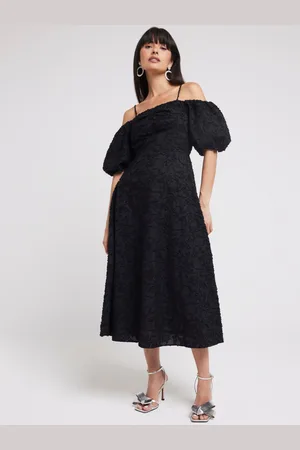 River Island Cold Shoulder Pufærme Kjole36